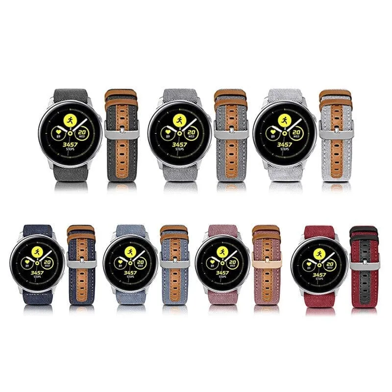 Denim & Leather Watch Straps Compatible with the T92 Smartwatch