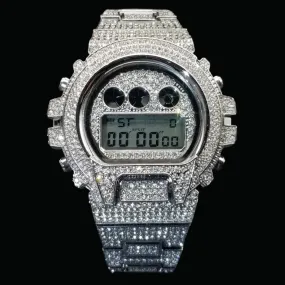 Digital Led Waterproof Chronograph Iced Out Diamond Watch