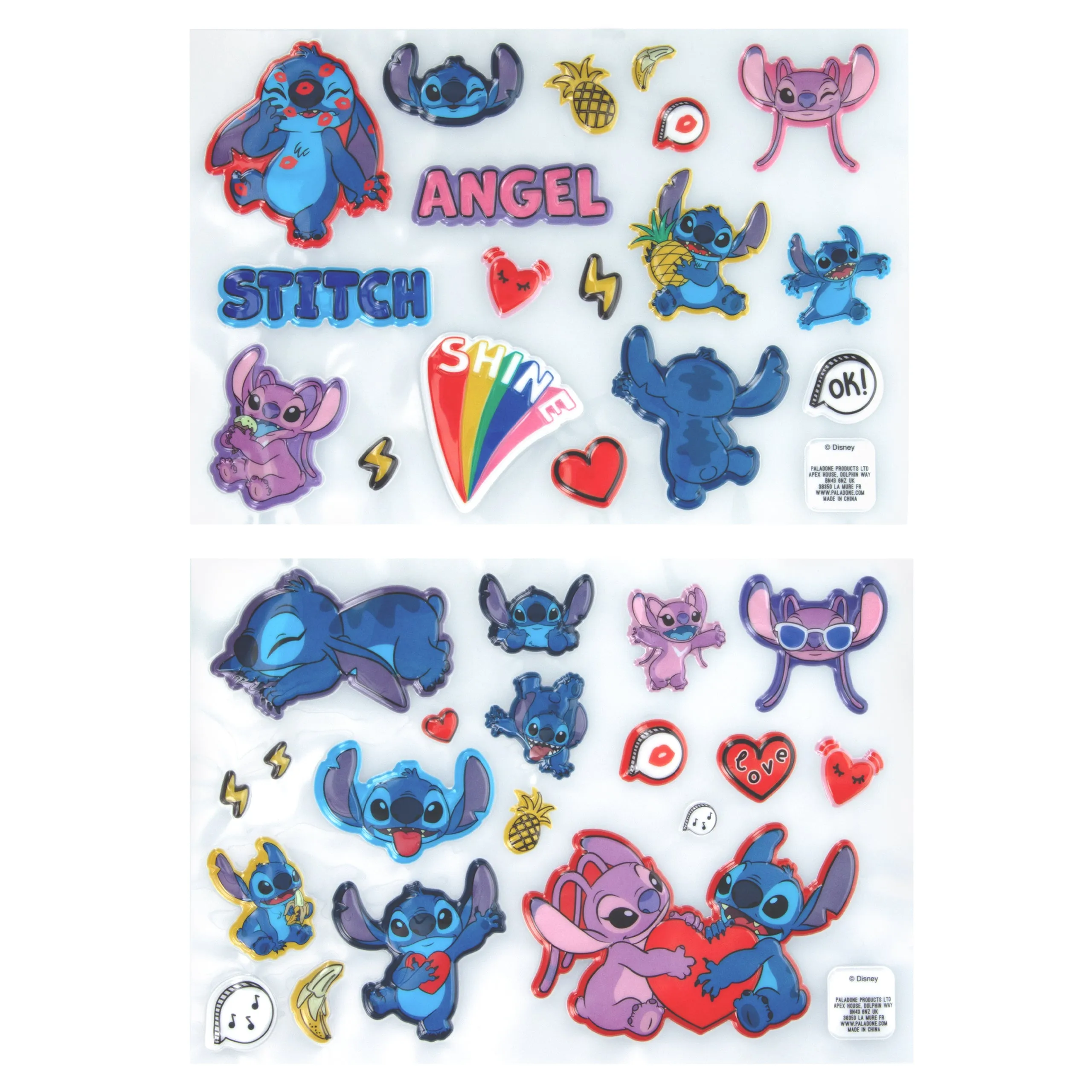 Disney Lilo and Stitch Puffy Gadget Decals