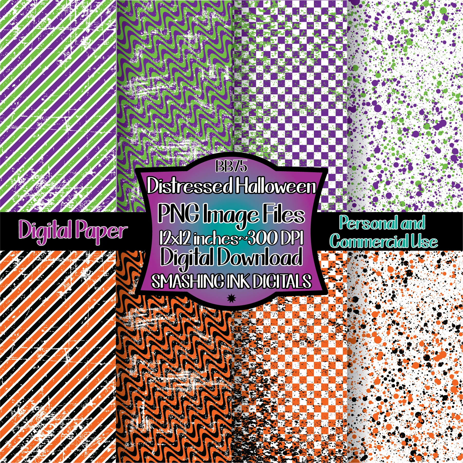 Distressed Halloween - Digital Paper