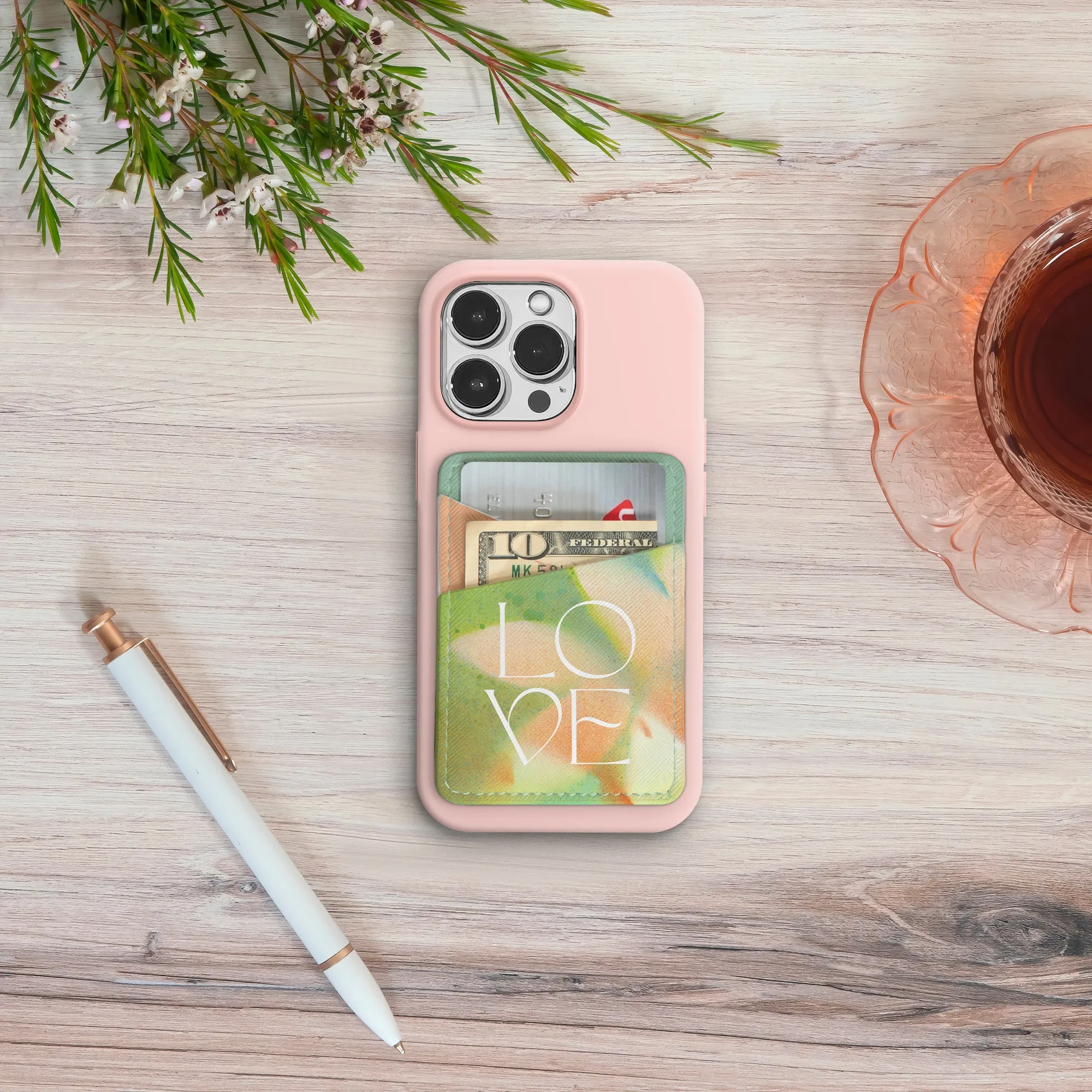 Dreamy Afternoon Stick-On Cell Phone Wallet