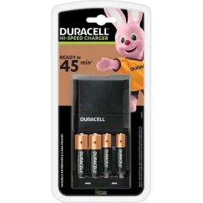 Duracell CEF27 45 minutes Battery Charger with 2 AA and 2 AAA