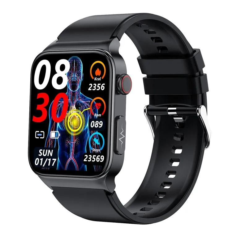 E500 Smartwatch with 1.83" HD Display, ECG Monitoring, and Non-Invasive Blood Sugar Tracking