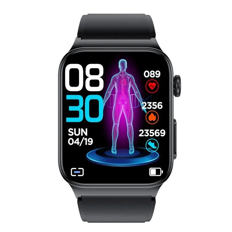 E500 Smartwatch with 1.83" HD Display, ECG Monitoring, and Non-Invasive Blood Sugar Tracking