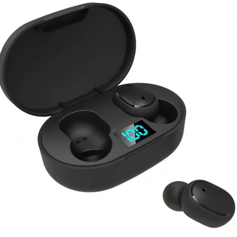 E6s Smart Digital Display Bluetooth Headset - Wireless Mini In-Ear Earbuds