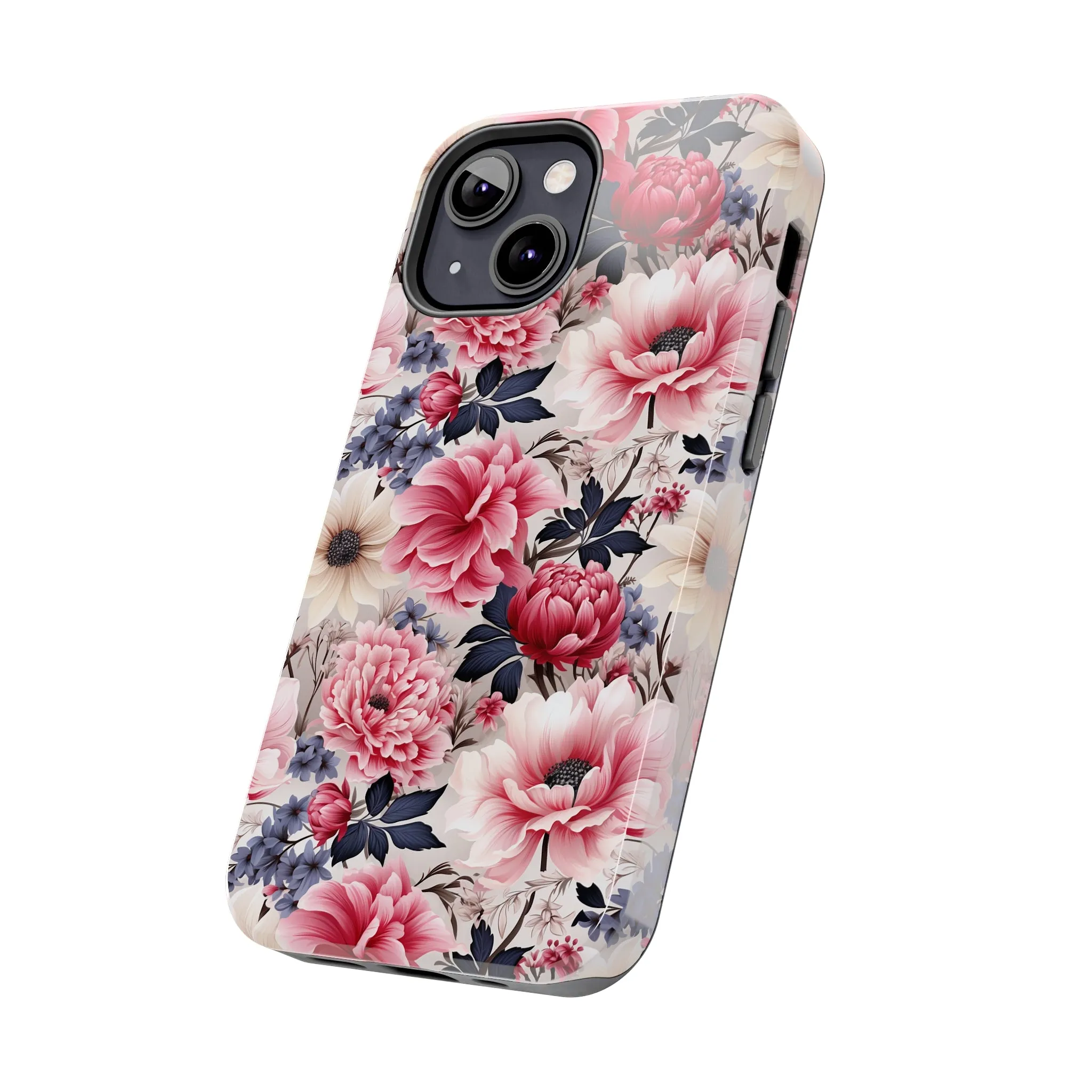 Elegant Blooms Digital print Design Tough Phone Case compatible with a large variety of iPhone models, Gift, Phone Case