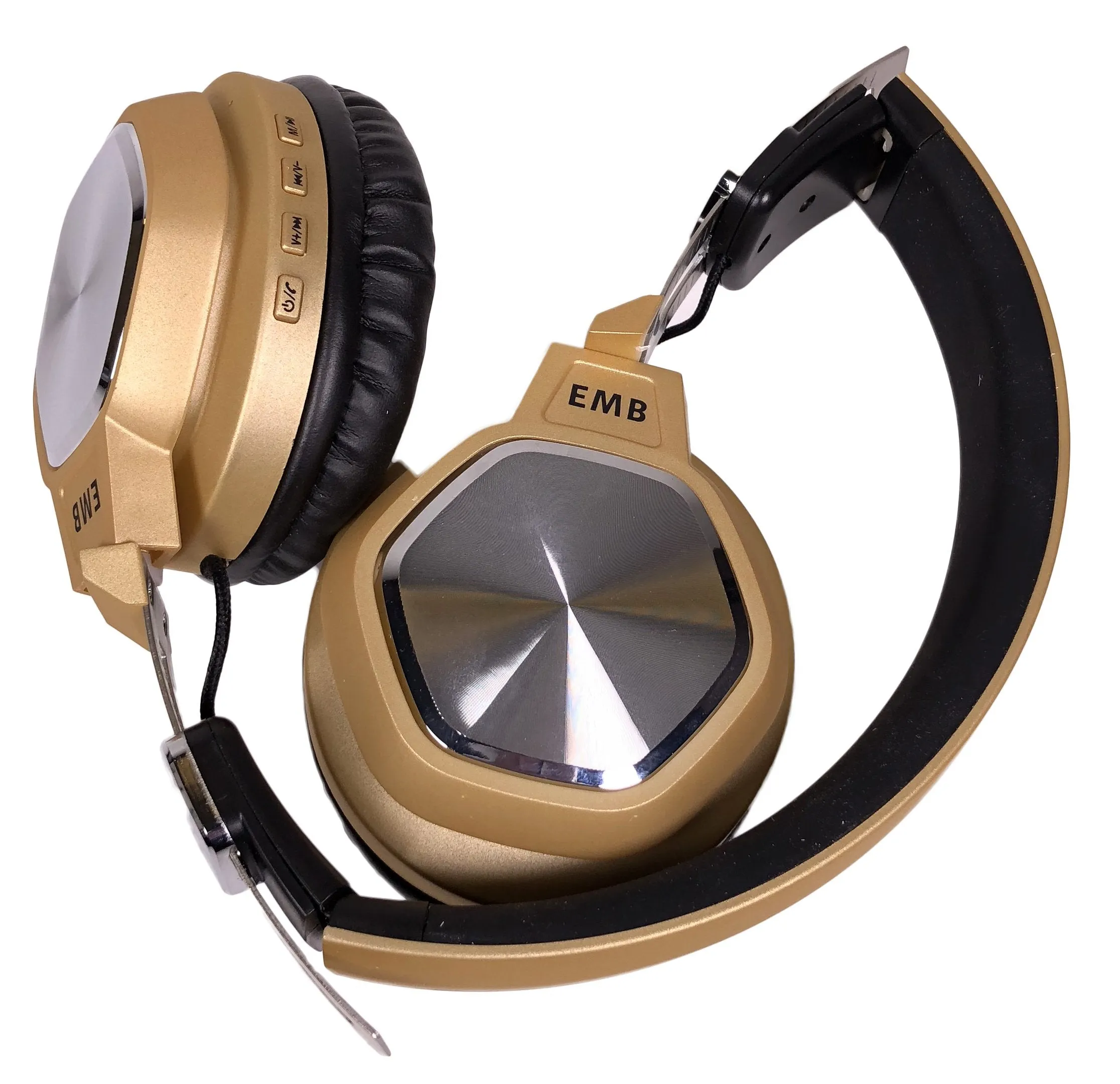 EMB EBH712-G Bluetooth Headphone, Hi-Fi Stereo Set, Foldable with Soft Memory Protein Earmuffs, Built in Mic for Hands-Free Calling