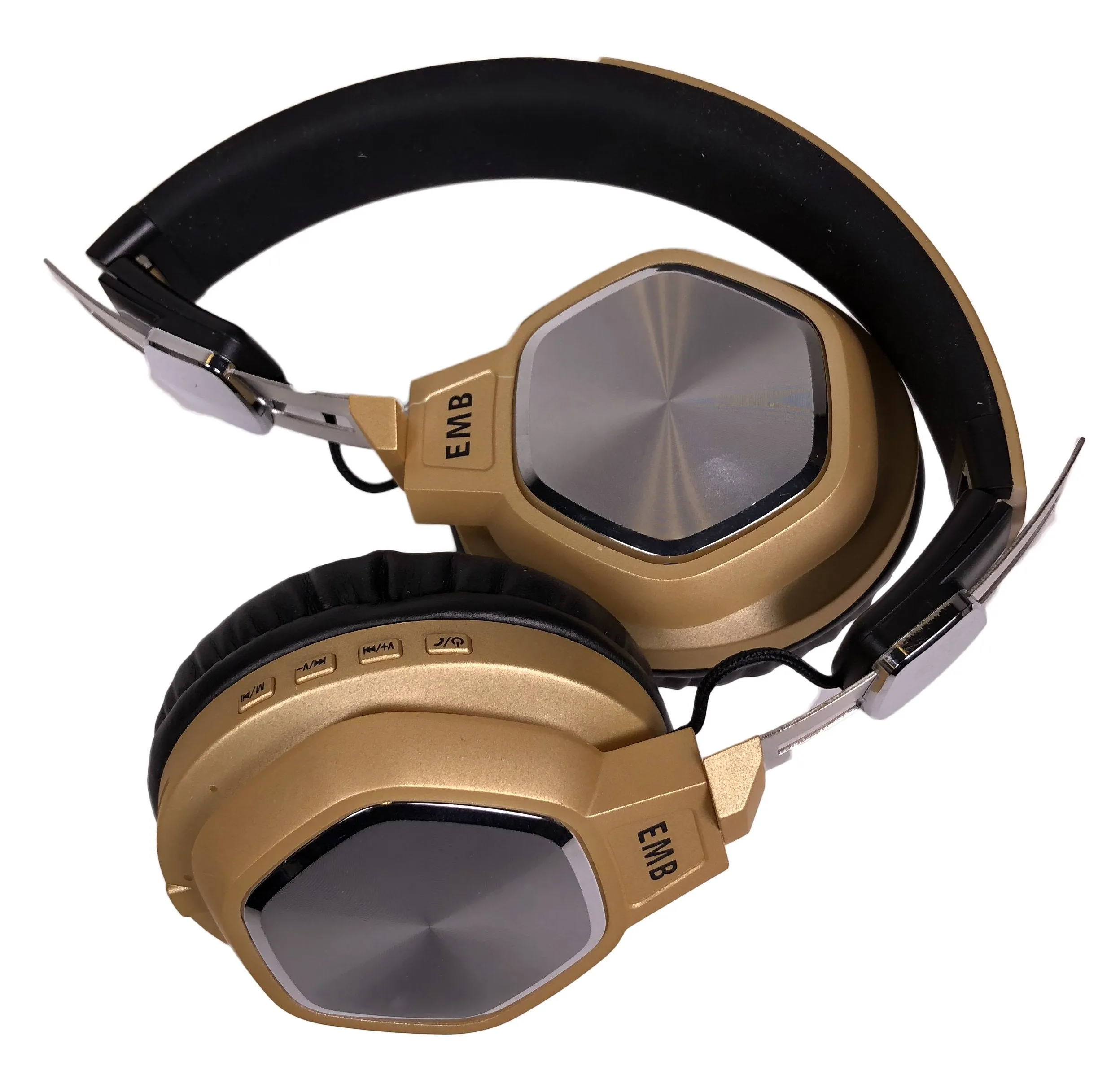 EMB EBH712-G Bluetooth Headphone, Hi-Fi Stereo Set, Foldable with Soft Memory Protein Earmuffs, Built in Mic for Hands-Free Calling