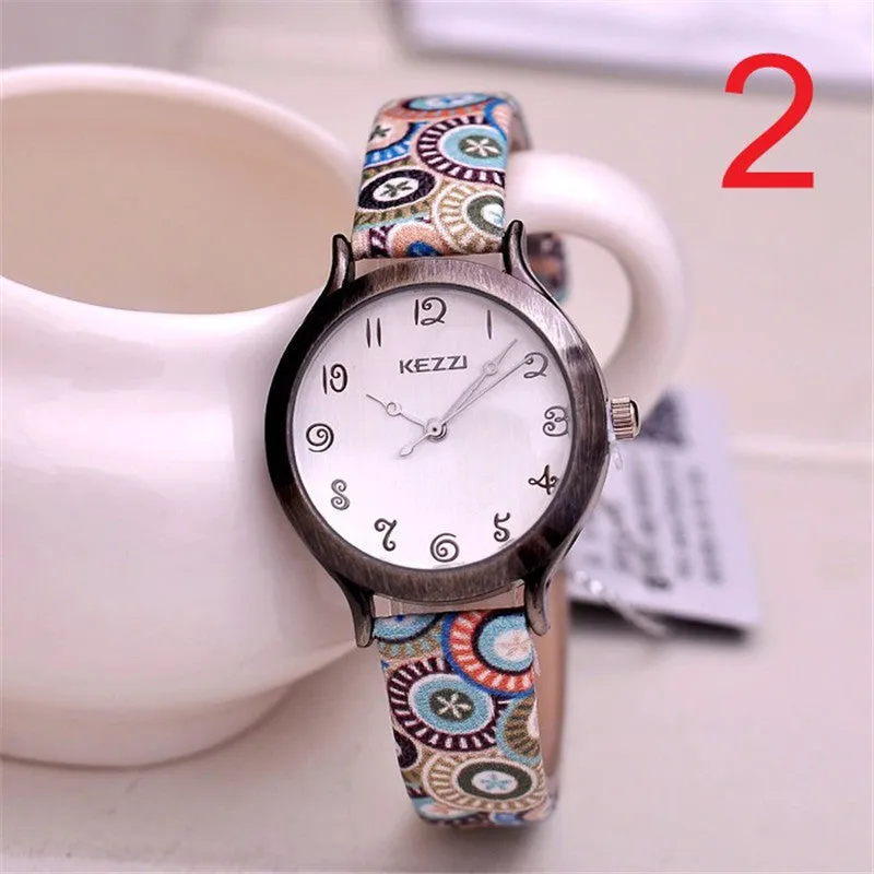 Fashion Women Wristwatch Genuine Leather strap Analog Display Quartz Casual Watch