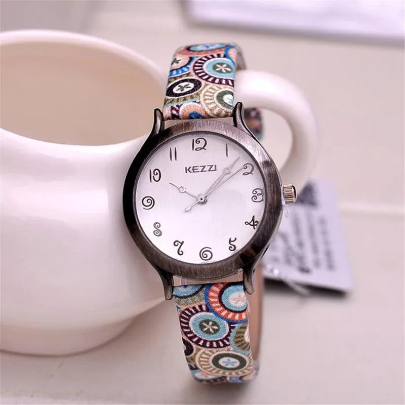 Fashion Women Wristwatch Genuine Leather strap Analog Display Quartz Casual Watch