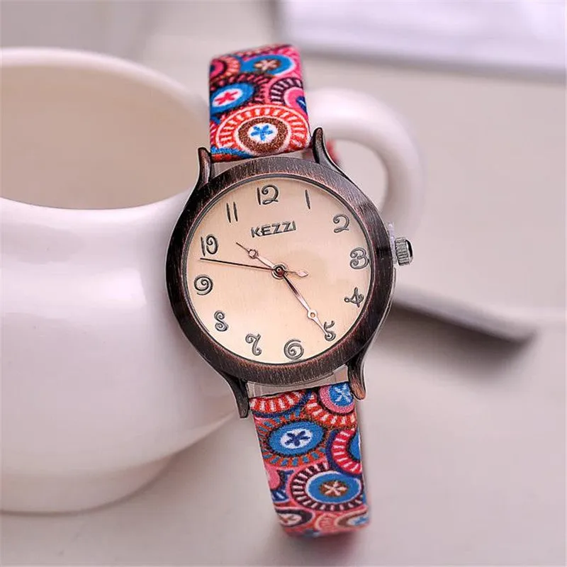 Fashion Women Wristwatch Genuine Leather strap Analog Display Quartz Casual Watch