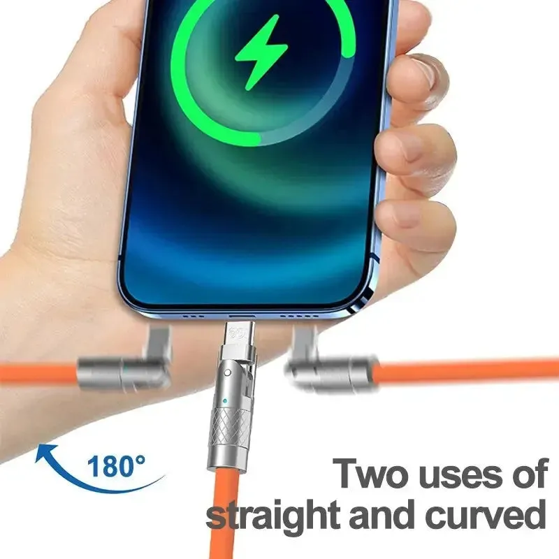 Fast Charge USB Type C Cable 180 Degree Rotation