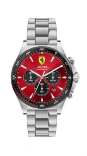 Ferrari Watch, Pilota Chrono Mens, Red, 2019