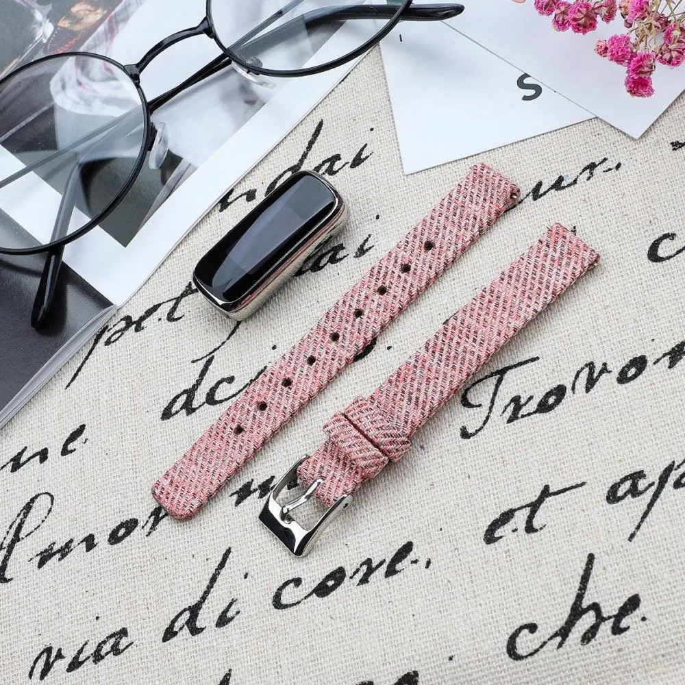 Fitbit Luxe canvas watch strap - Pink / Size: S