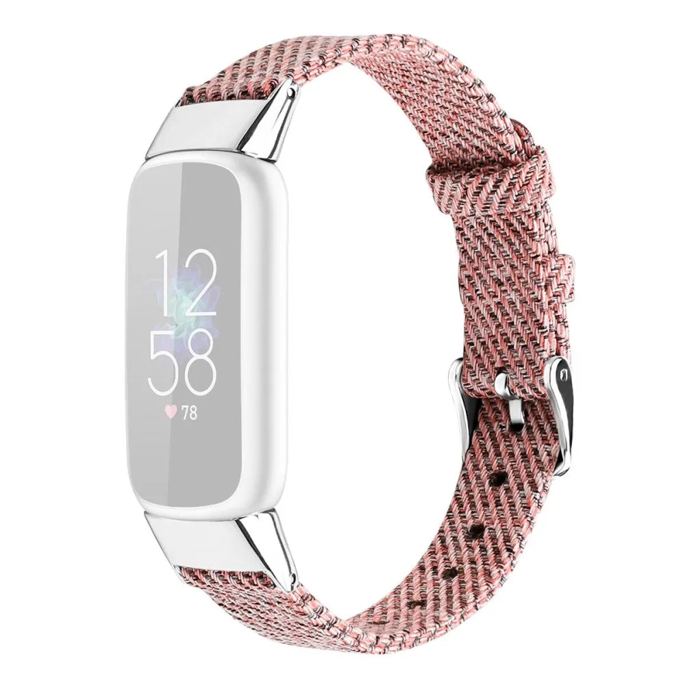 Fitbit Luxe canvas watch strap - Pink / Size: S