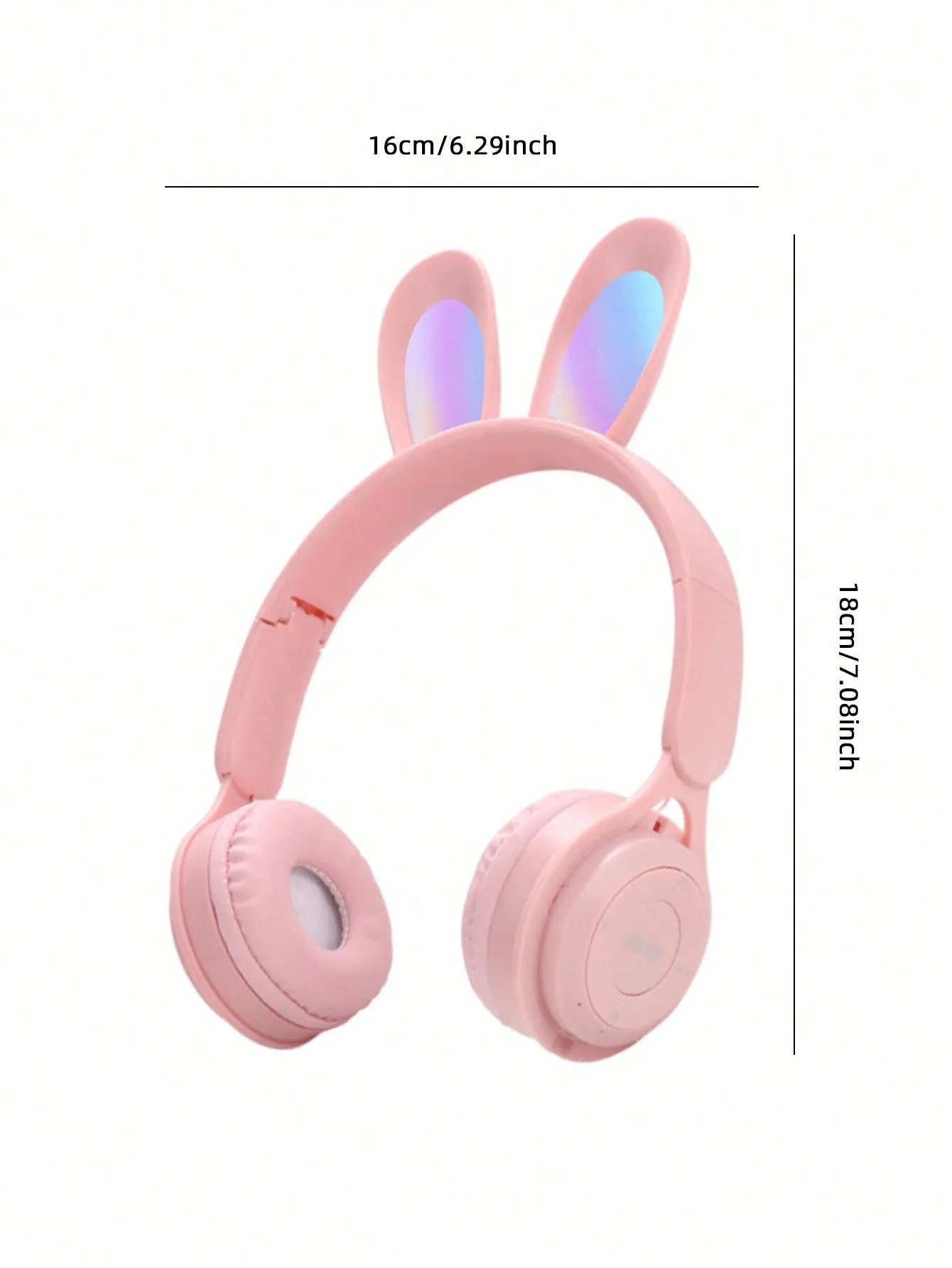 Flashing RGB Lighting Effects Cat Ears Wireless Headphones Long Lasting Colorful Wireless Headphones