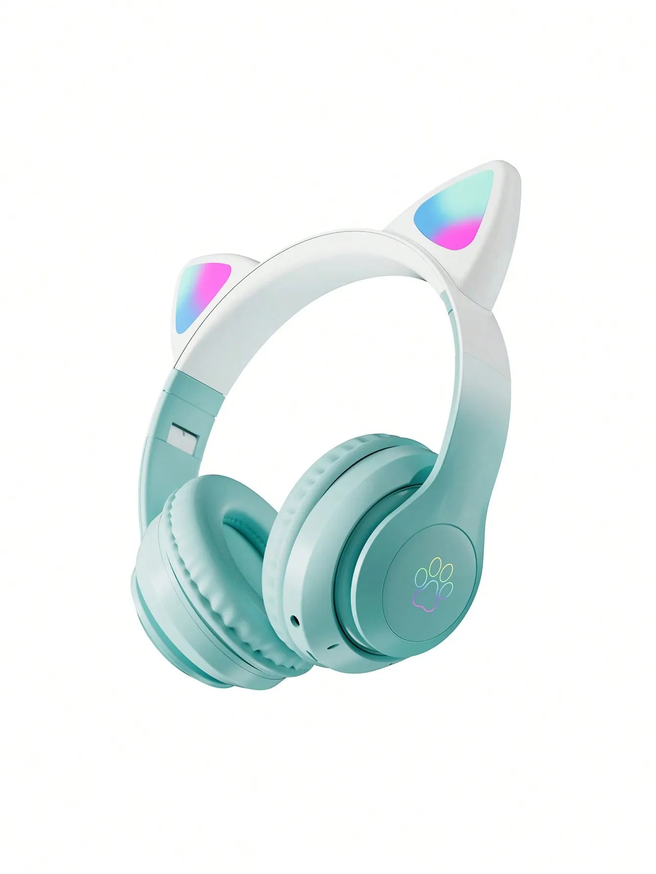 Flashing RGB Lighting Effects Cat Ears Wireless Headphones Long Lasting Colorful Wireless Headphones