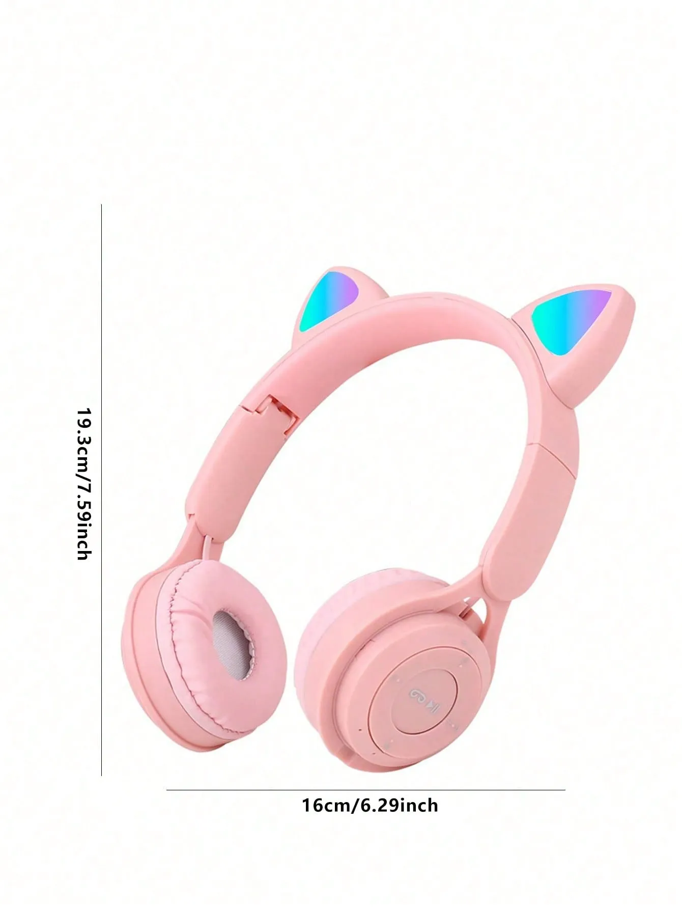 Flashing RGB Lighting Effects Cat Ears Wireless Headphones Long Lasting Colorful Wireless Headphones