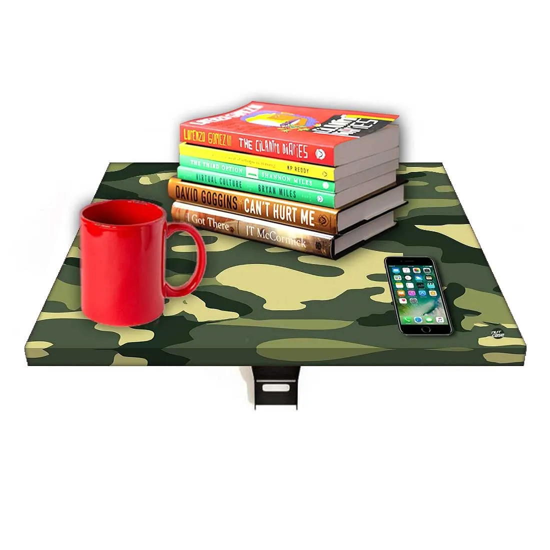 Folding Wall Mounted End Table For Bedroom    - Army Camouflage