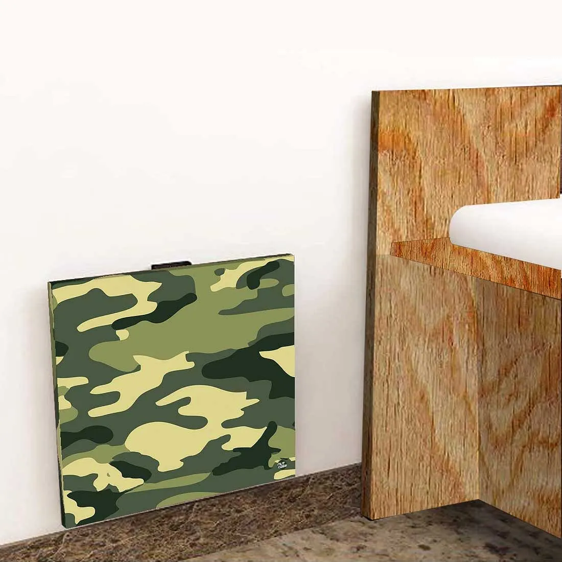 Folding Wall Mounted End Table For Bedroom    - Army Camouflage