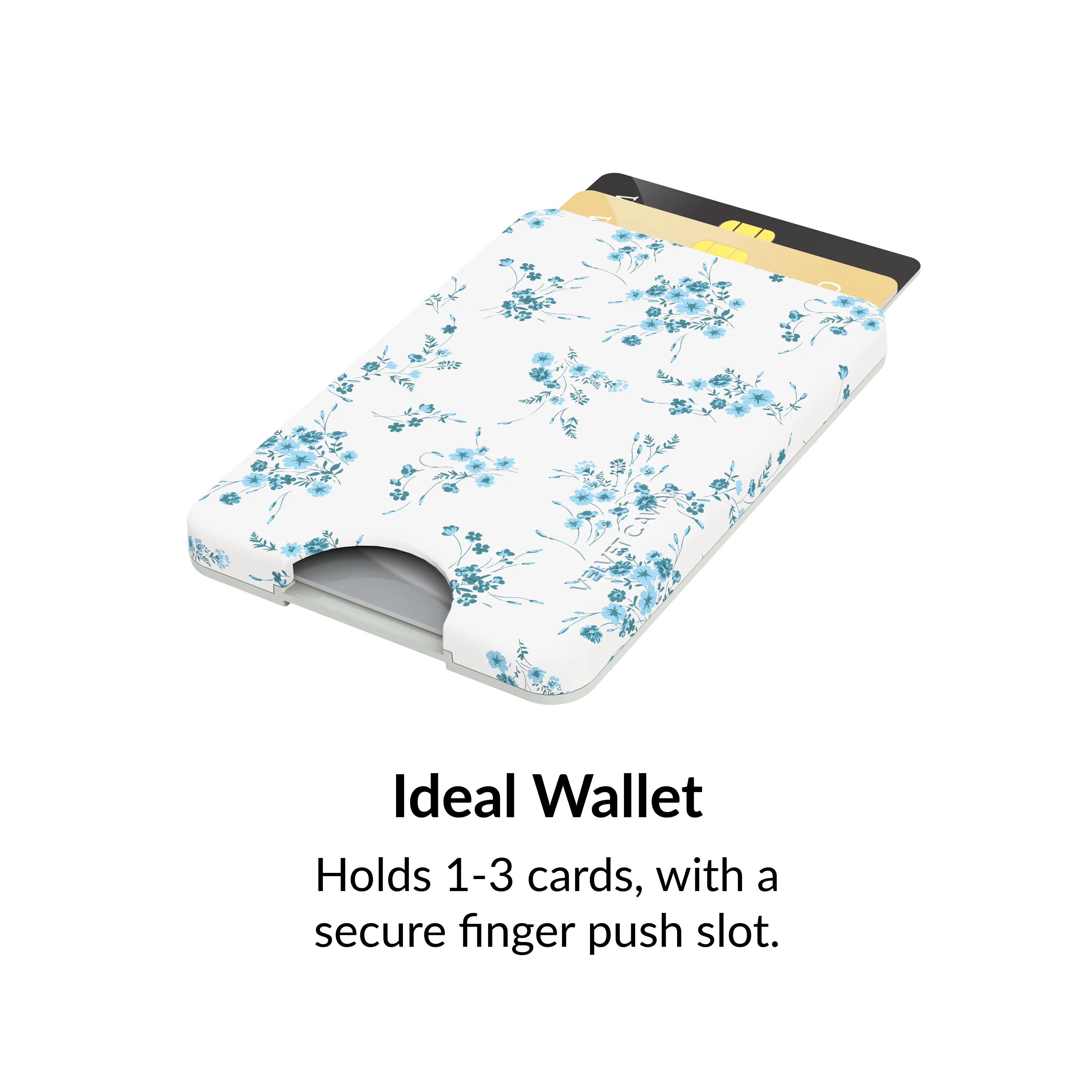 French Blue Floral MagSafe Wallet