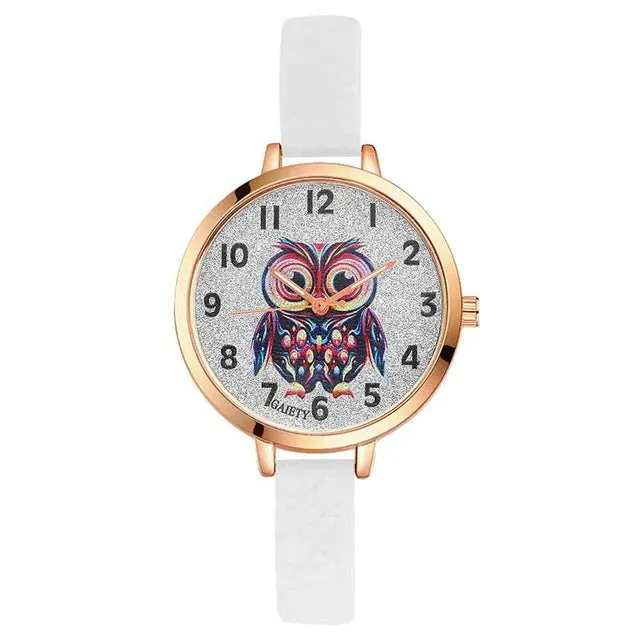 Gaiety Quartz Wrist Watch Women Fashion Silicone Strap Owl Dial Analog Sports Women Watch Female Classic Jewelry Black G286