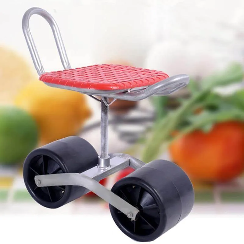 Garden Mobile Agricultural Lazy Rotatable Wheeled Stool