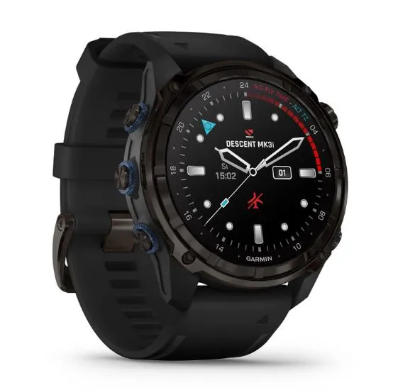 GARMIN Descent Mk3i - 51mm Carbon Grey DLC Titanium with Black Silicone Band