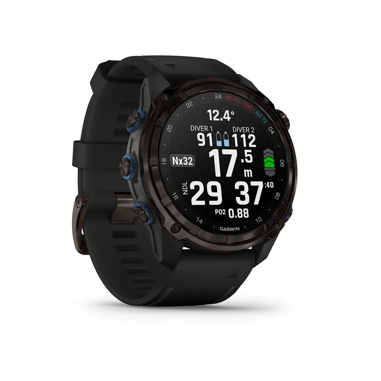 GARMIN Descent Mk3i - 51mm Carbon Grey DLC Titanium with Black Silicone Band