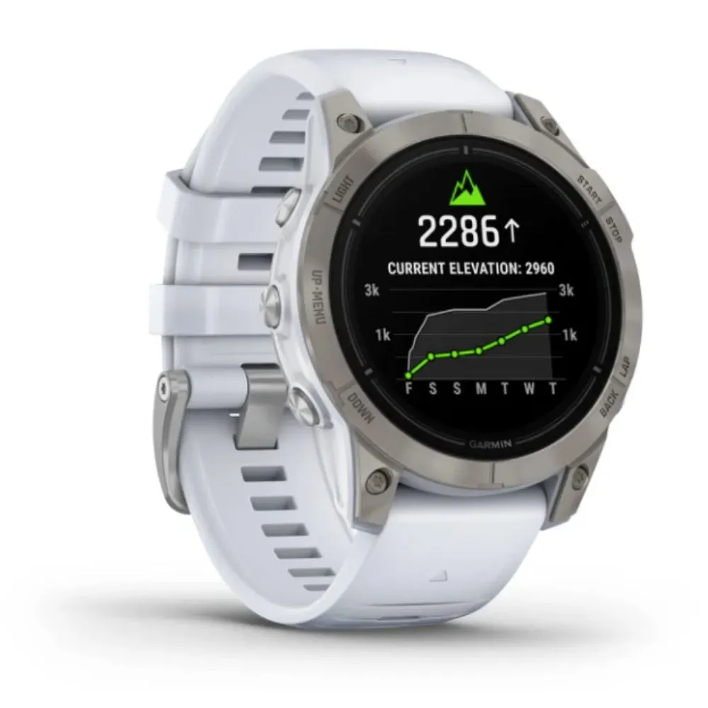 Garmin Epix Pro (Gen 2) Active Smartwatch Sapphire Edition 47 mm Titanium w/Whitestone Band (Open Box)