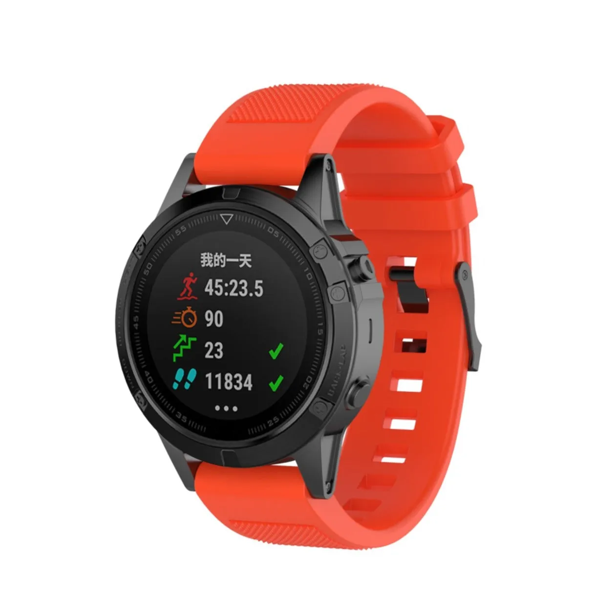 Garmin Fenix 7 Solar silicone sports bracelet with 22mm quick release ( 170-220 mm) - Orange