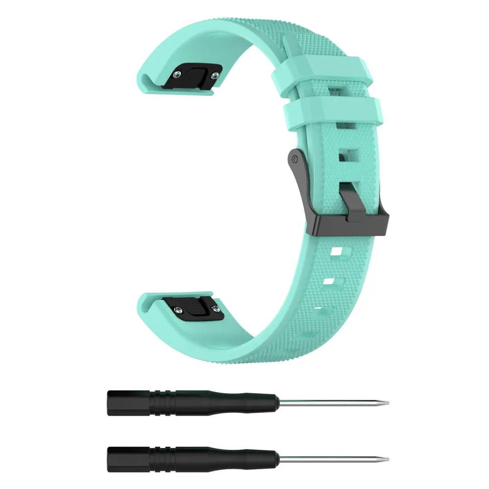 Garmin Quatix 6 Titanium silicone sports bracelet with 22mm quick release (170-220 mm) - Turquoise