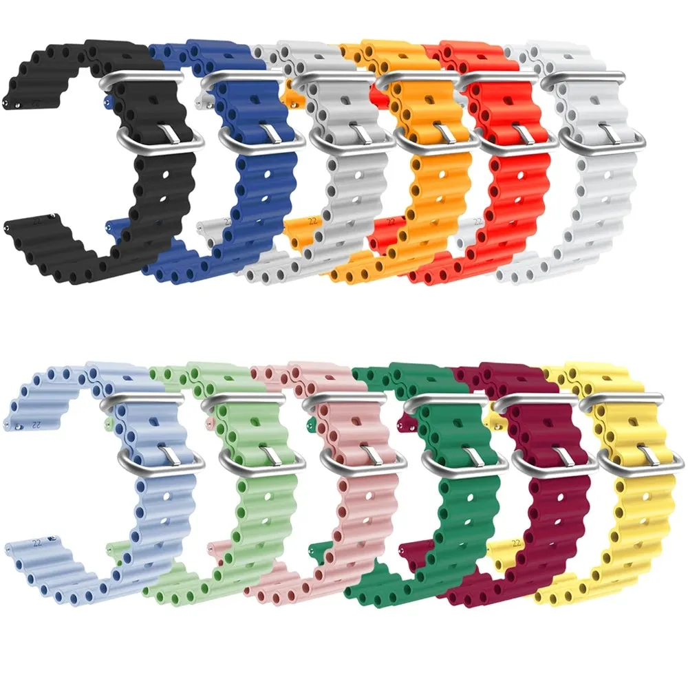 Garmin Vivomove HR & HR Sports compatible Silicone Ocean Bands Watch Straps