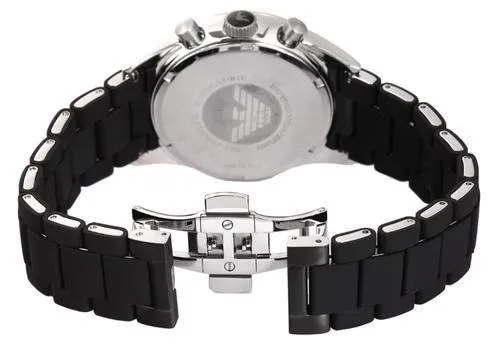 Gents Black Silicone Watch AR5858