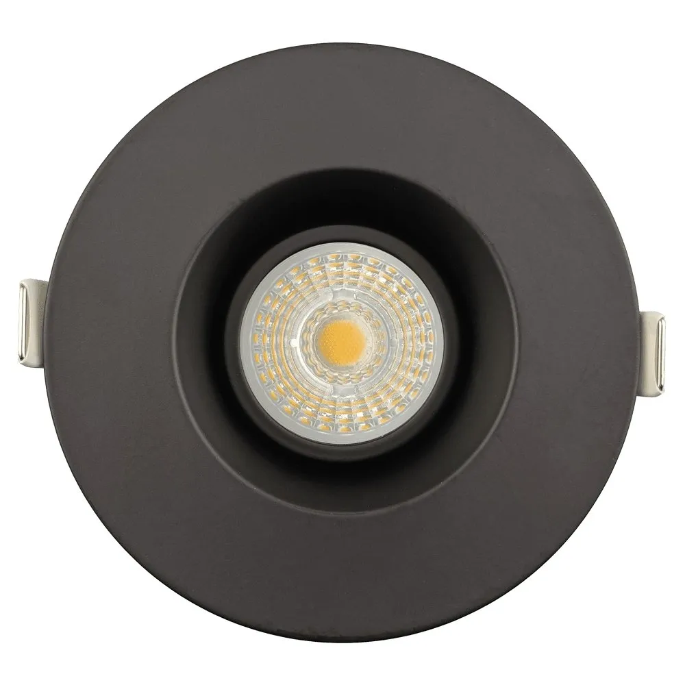 Goodlite G-97321 11W LED 3" Round Regress Gimbal High Output Downlight Selectable CCT Black