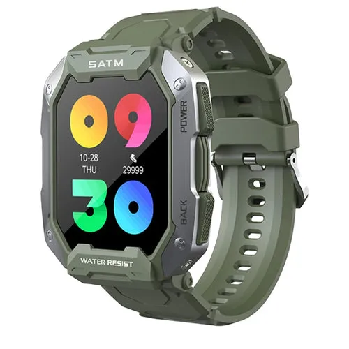 GPS Military Smart Watch Men Bluetooth Full Touch Screen 5ATM