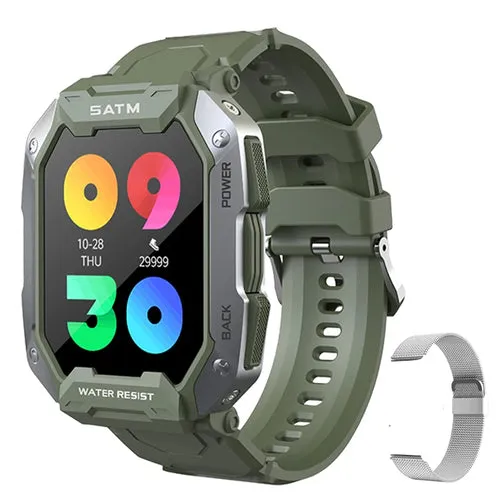 GPS Military Smart Watch Men Bluetooth Full Touch Screen 5ATM