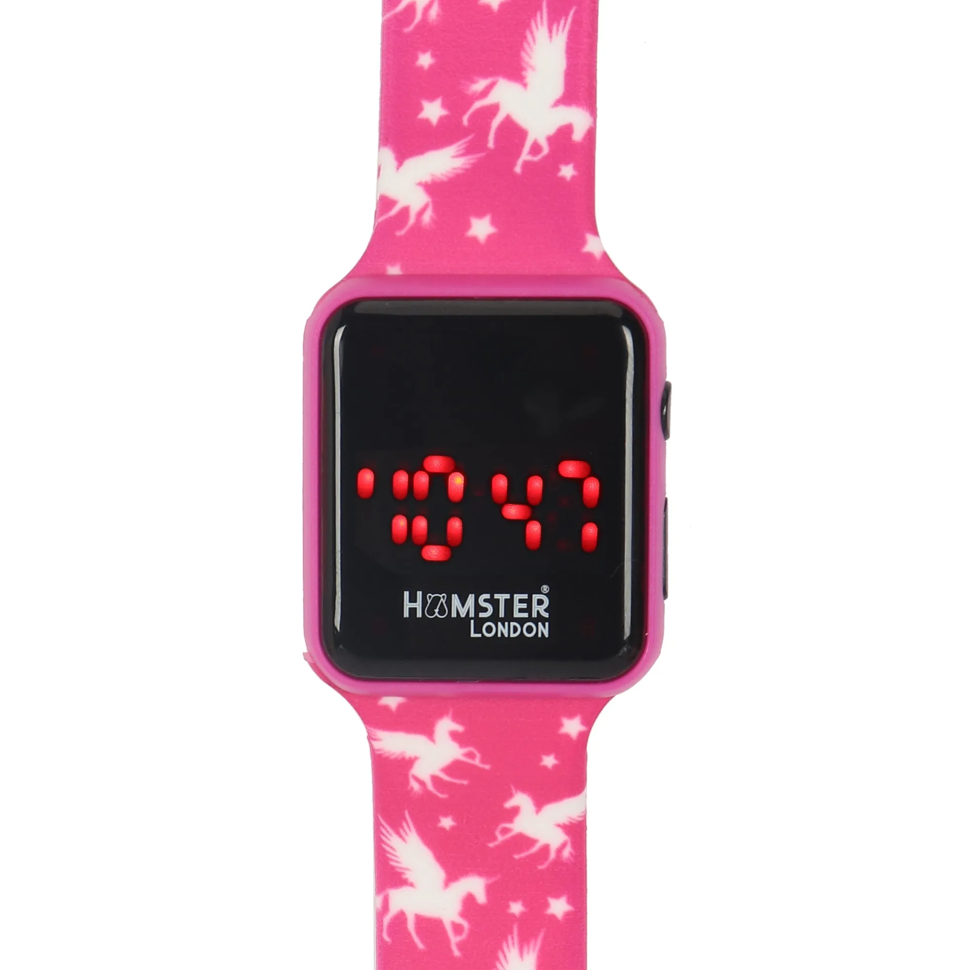 Hamster London Silicone Band Digital Watch Unicorn