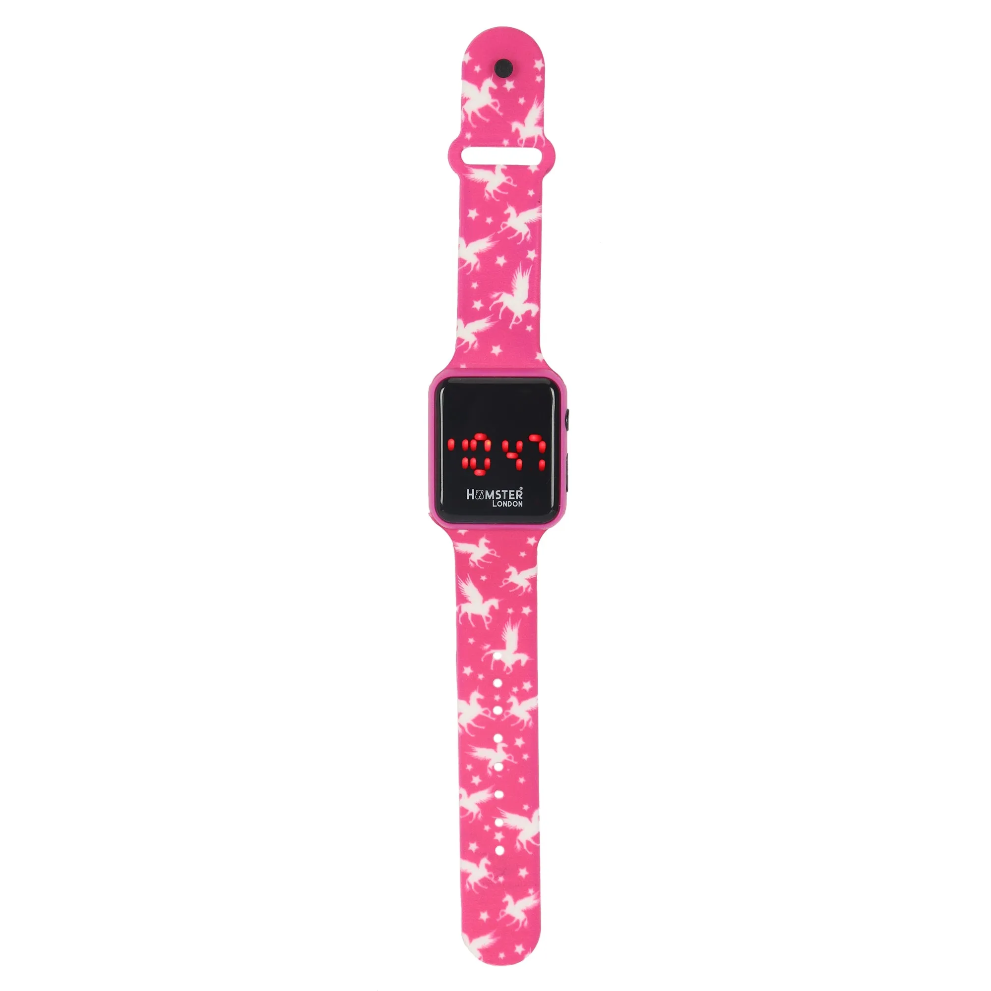 Hamster London Silicone Band Digital Watch Unicorn