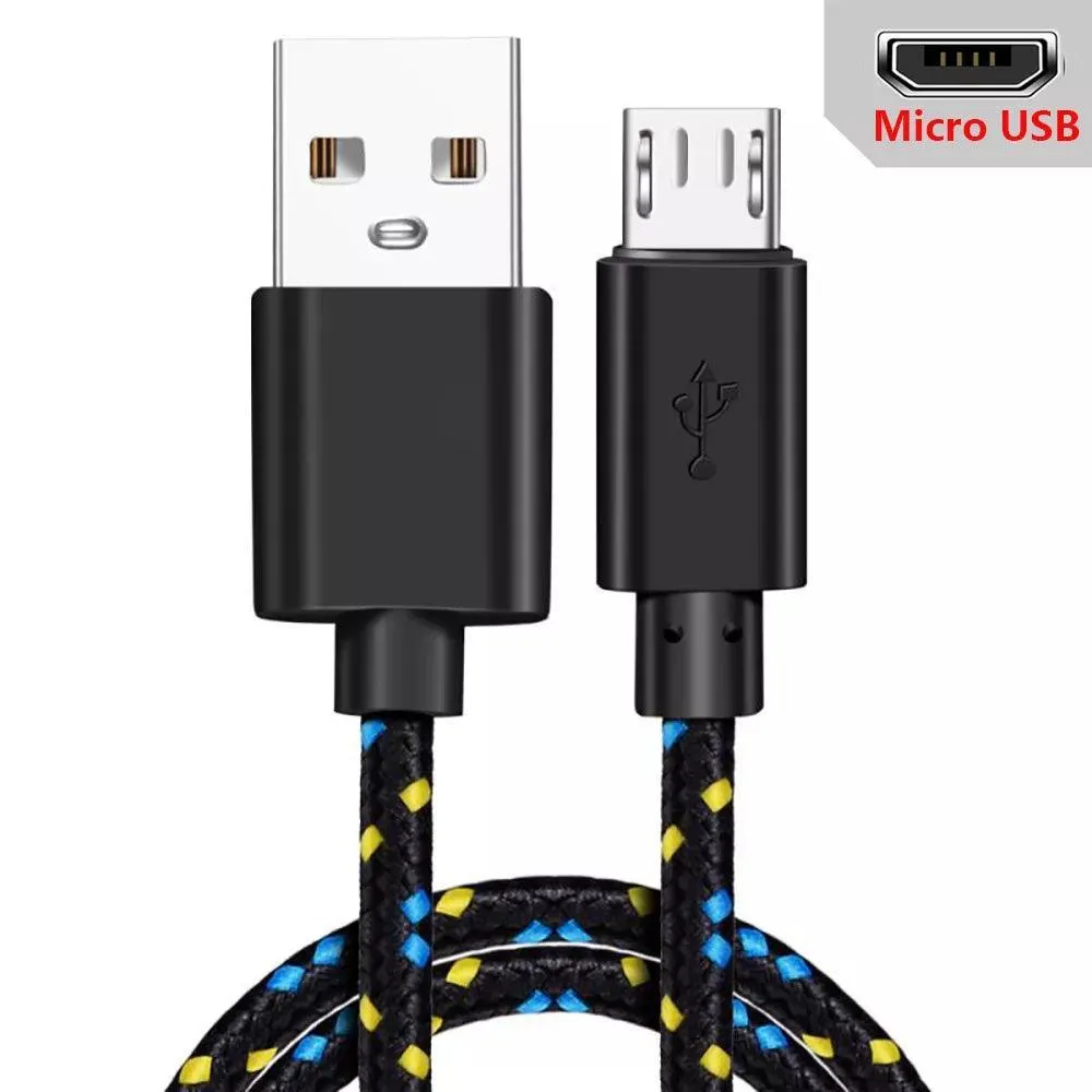 High-Speed Nylon Braided Micro USB Cable: Fast Charge & Sync for Samsung Huawei Xiaomi