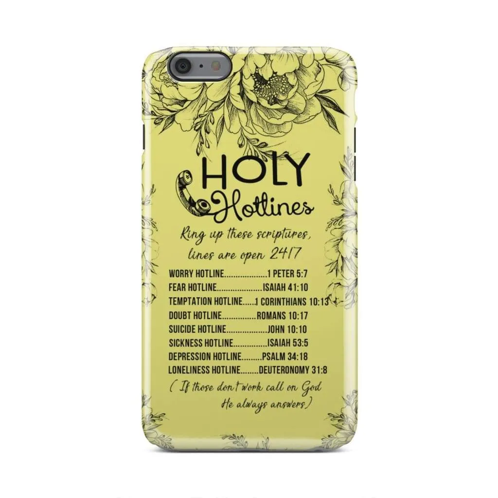 Holy Hotlines Phone Case - Christian Phone Cases - Religious Phone Case