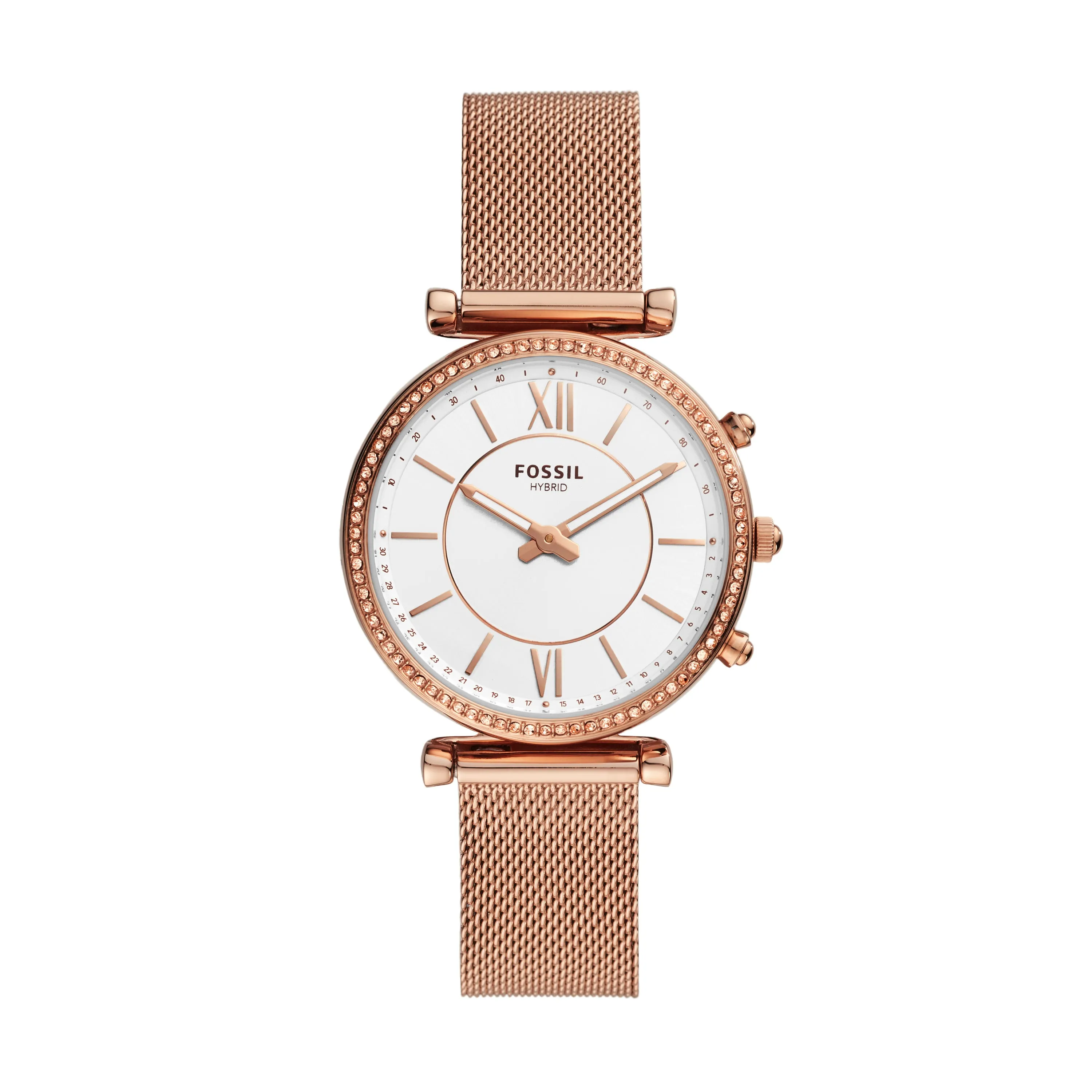 Hybrid Smartwatch Carlie Rose Gold-Tone Stainless Steel