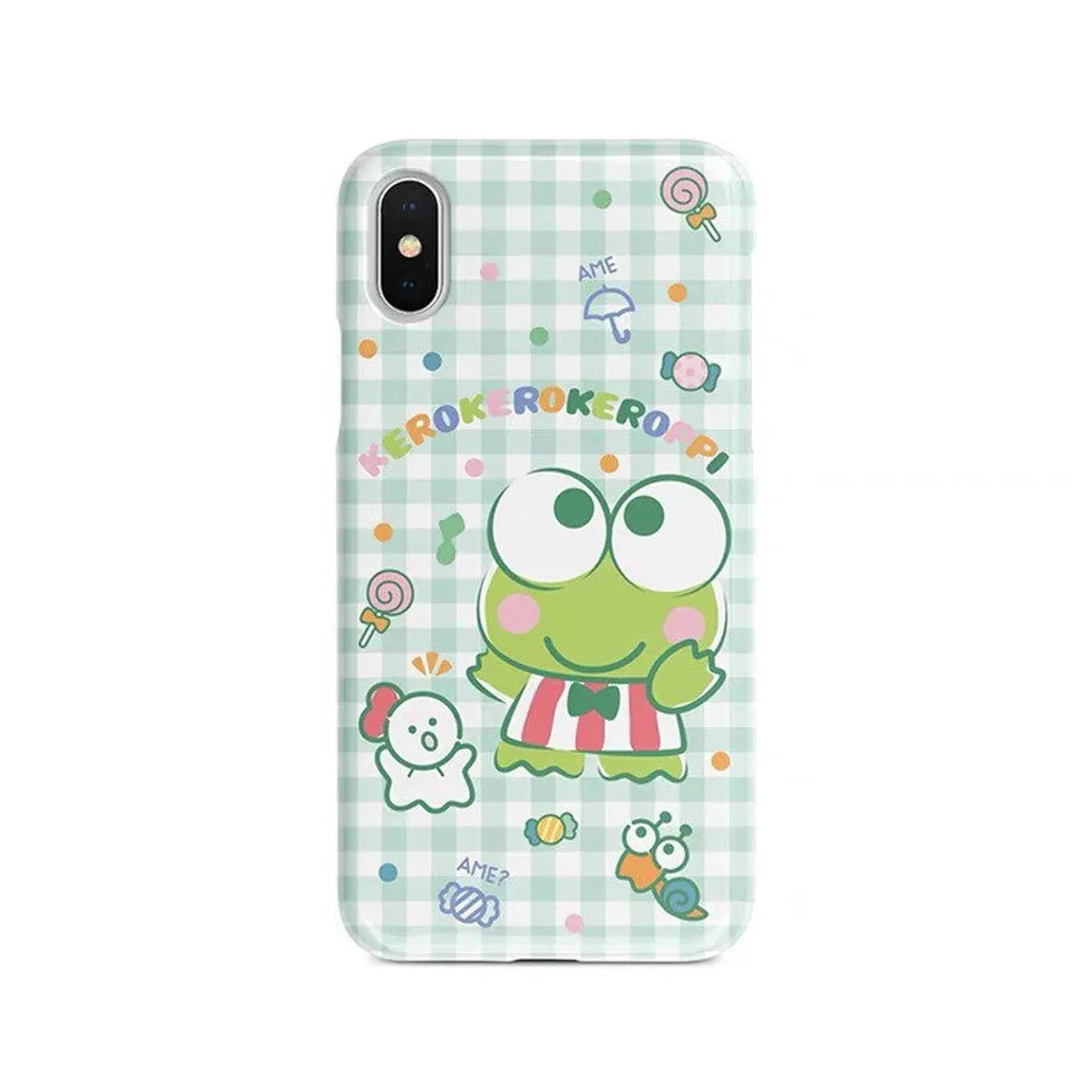 Japanese Cartoon Keroppi with friends Green iPhone Case PLUS XS XR X 11 12 13 14 15 Pro Promax