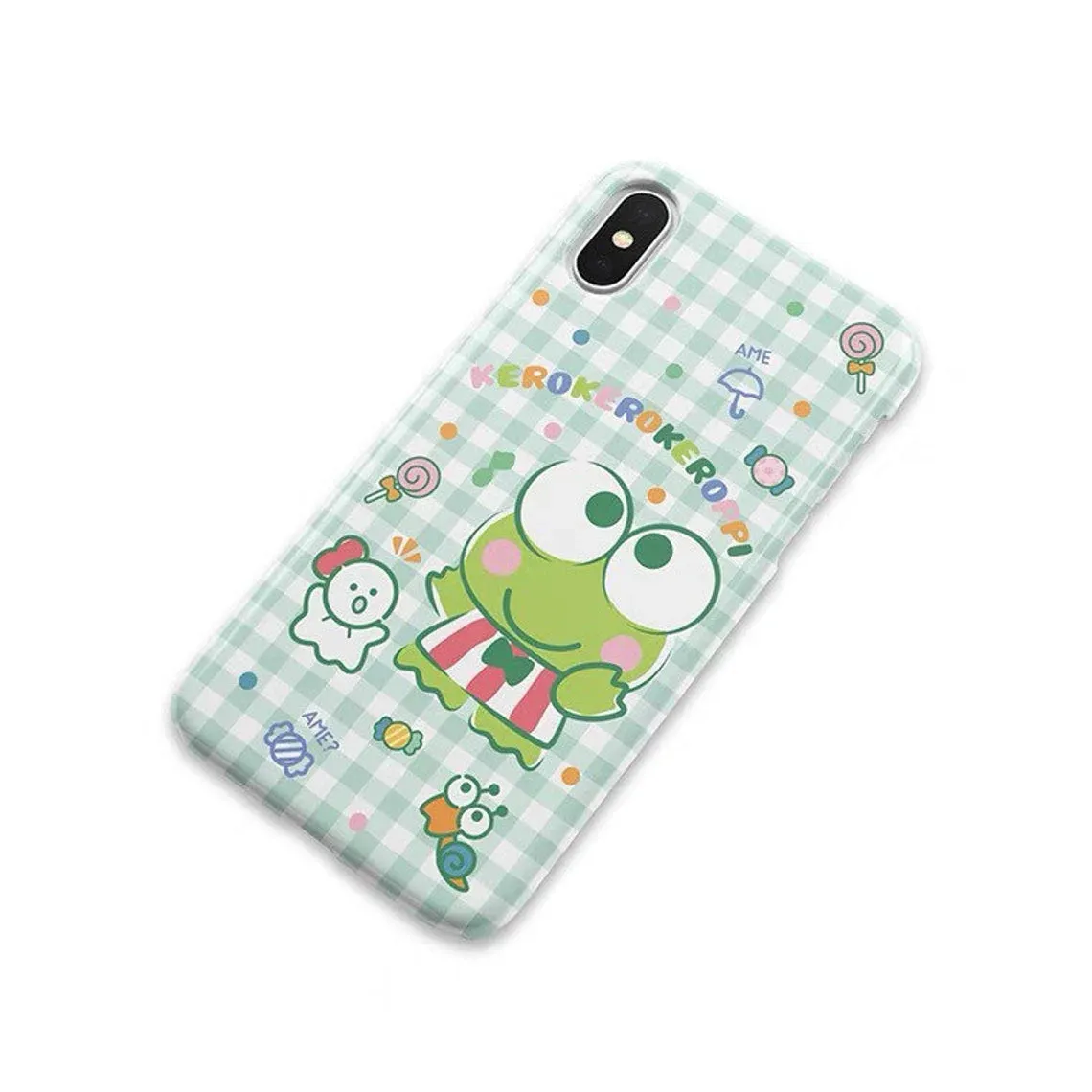 Japanese Cartoon Keroppi with friends Green iPhone Case PLUS XS XR X 11 12 13 14 15 Pro Promax