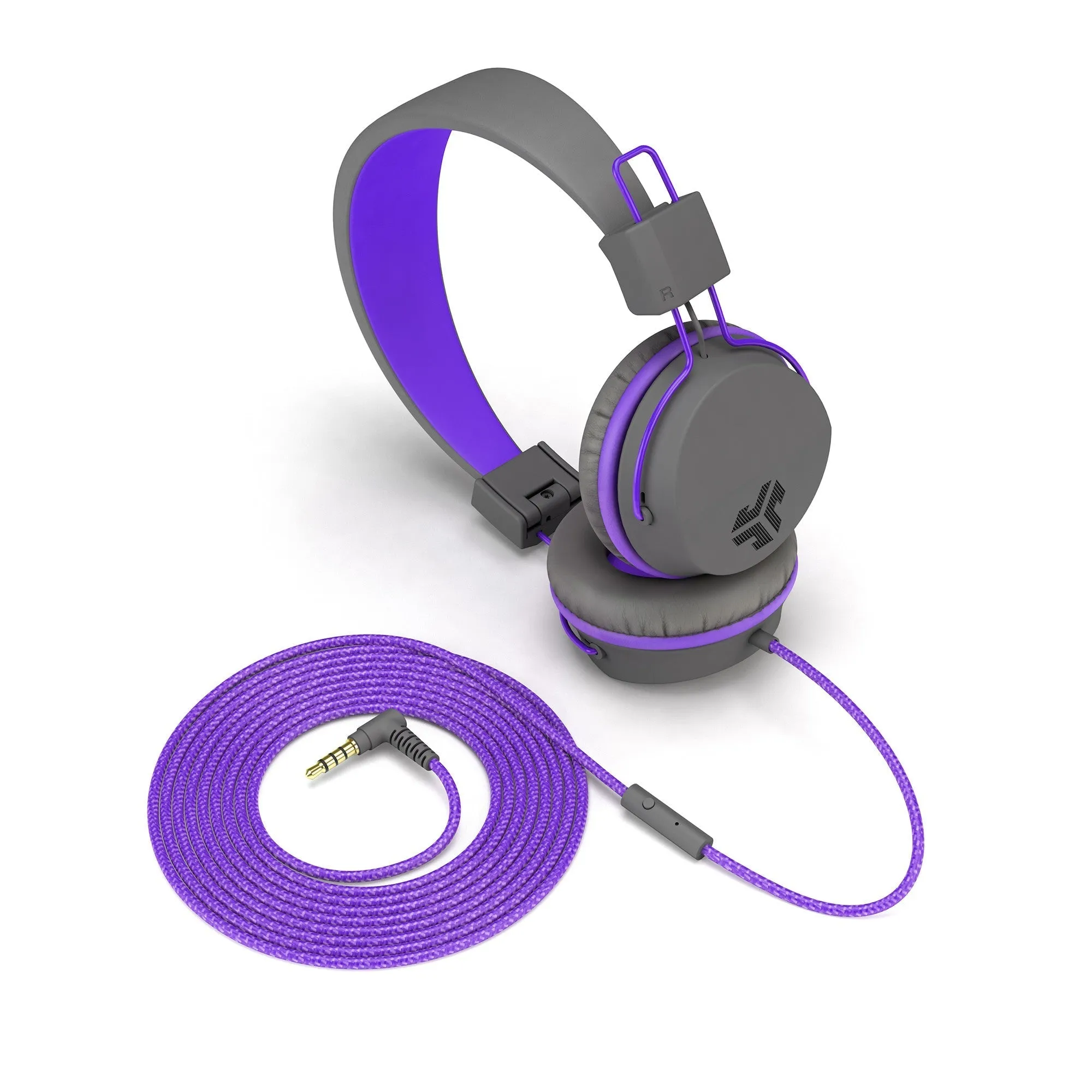 JBuddies Studio On-Ear Kids Wired Headphones Graphite/Violet