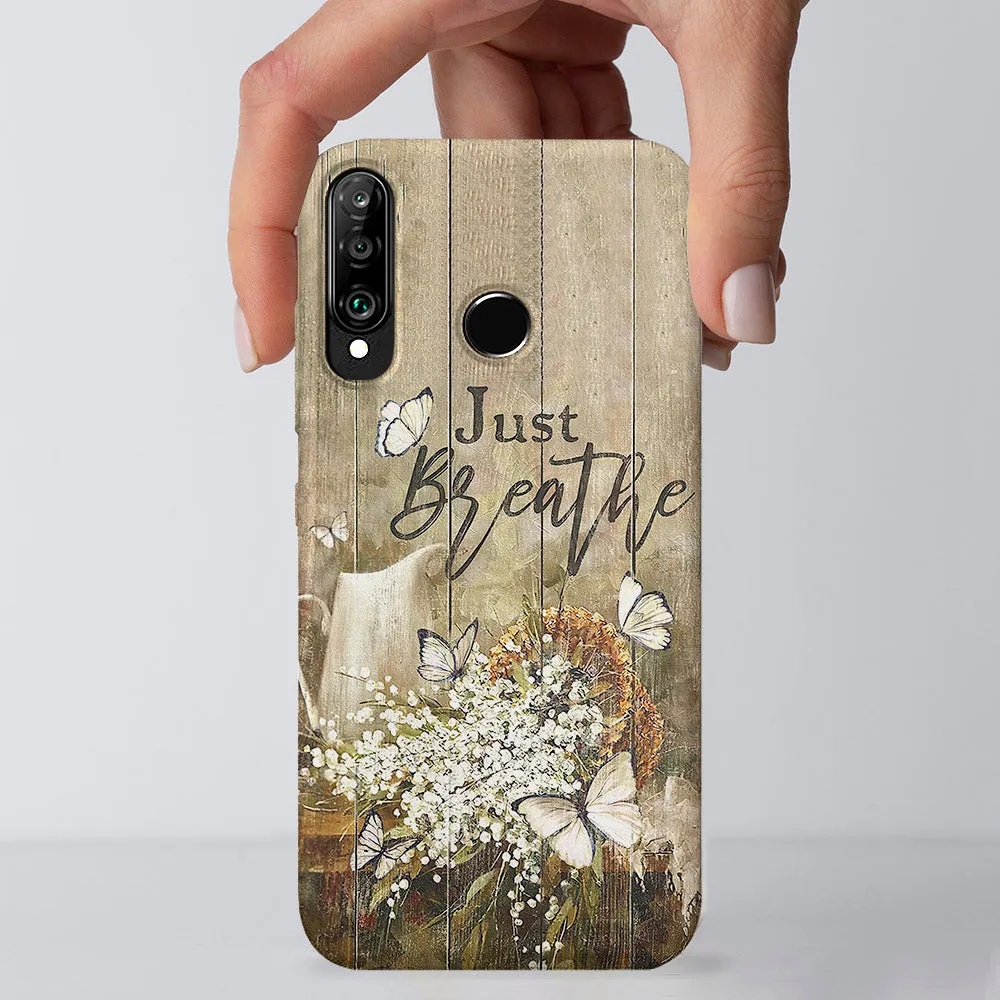 Just Breath - Christian Phone Case - Religious Phone Case - Bible Verse Phone Case - Ciaocustom