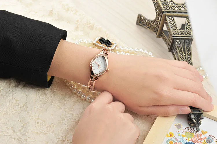 KIMIO New Women's Watch Fashion Luxury Diamond Gold Bracelet Watch Women Wristwatch Analog Display Quartz Watch