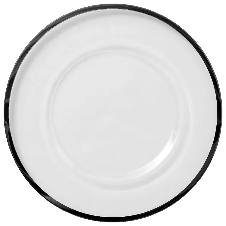 Klasik - Glass Charger Plate in Black (Item # 0241)