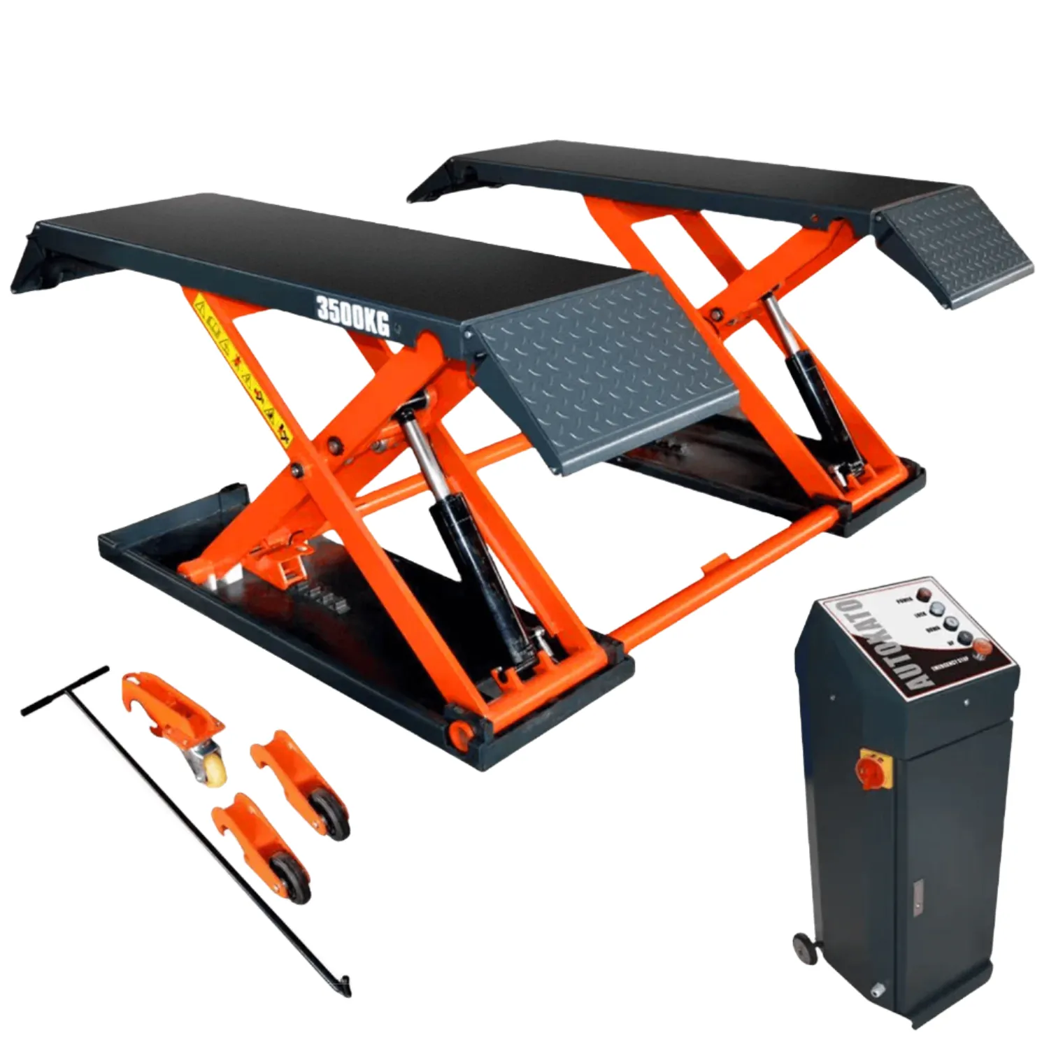 KT-X80 Mid-rise Scissor Lift, Pneumatic Release (Two variations for voltage, 110v and 220v)