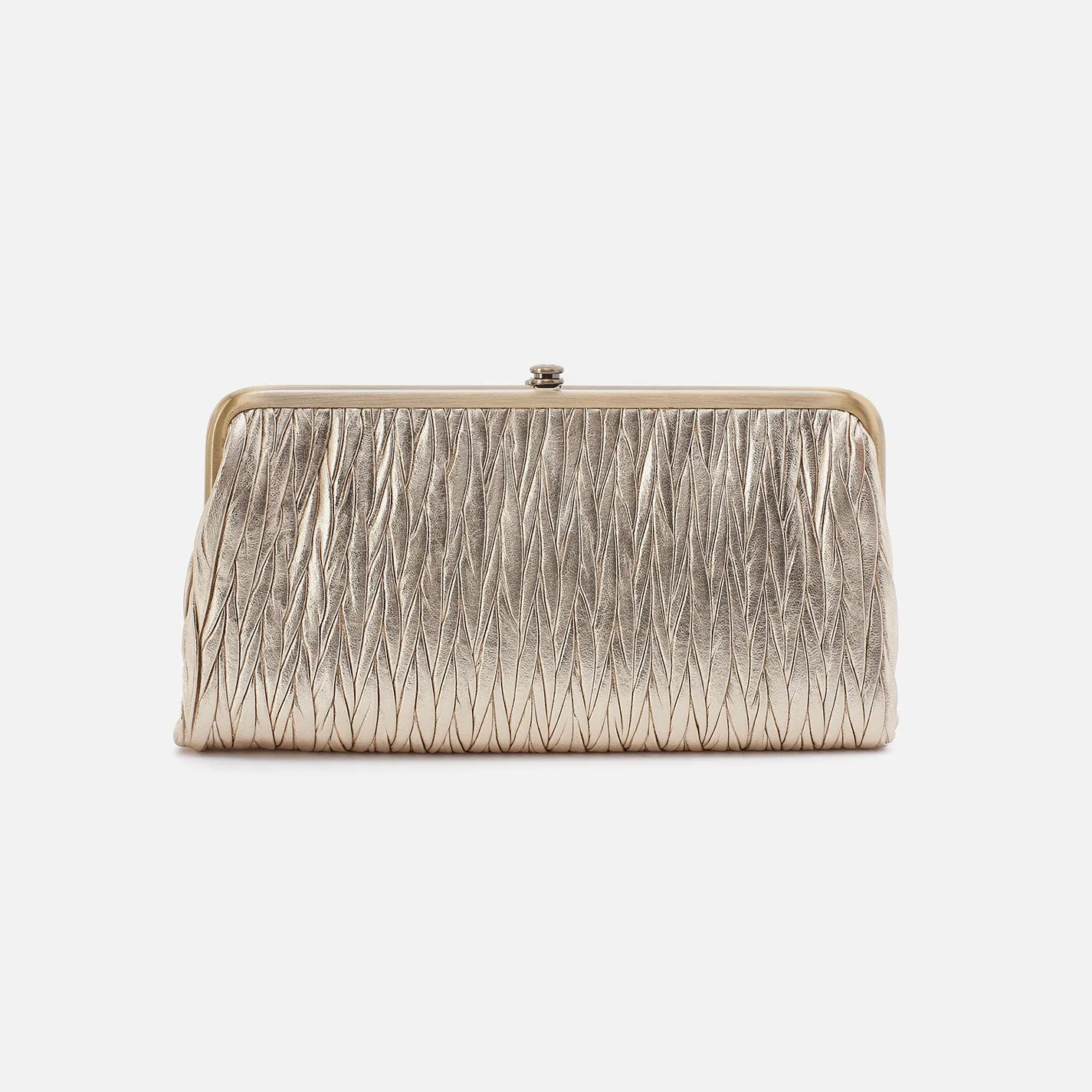 Lauren Clutch-Wallet In Soft Pleated Leather - Gold